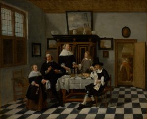 Quiringh Gerritsz. van Brekelenkam (Dutch, after 1622 - about 1669), Family Group in an Interior, Dutch, about 1658 - 1660, courtesy The J. Paul Getty Museum, Los Angeles.